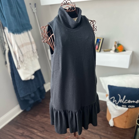 Anthropologie Maeve Black Sleeveless Dress with Ruffle Bottom Size Small - Picture 7 of 16